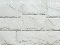 Фасадные панели FineBer, коллекция КРУПНЫЙ КАМЕНЬ, мелованный белый